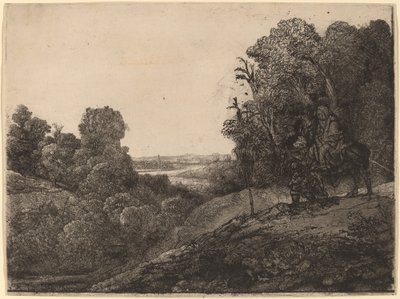 The Flight into Egypt: Altered from Seghers by Rembrandt van Rijn