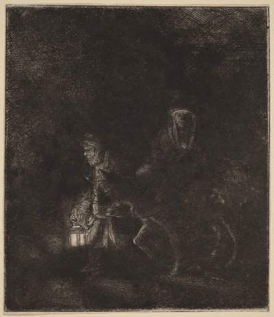 The Flight into Egypt: A Night Piece by Rembrandt van Rijn