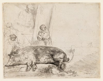 The Hog by Rembrandt van Rijn