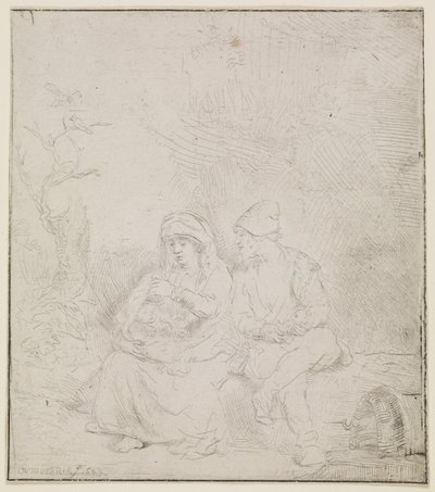 The Rest on the Flight by Rembrandt van Rijn
