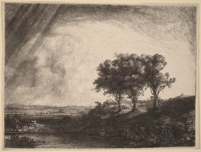 The Three Trees by Rembrandt van Rijn