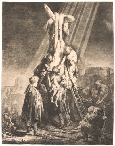 The Descent from the Cross: Second Plate by Rembrandt van Rijn