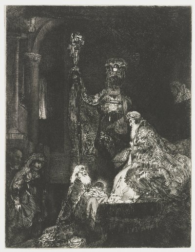 The Presentation in the Temple in the Dark Manner by Rembrandt van Rijn