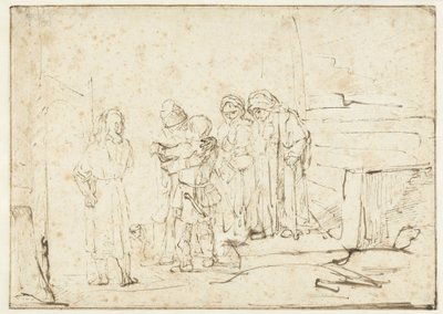 Tobias and the Angel Saying Goodbye to Raguel by Rembrandt van Rijn