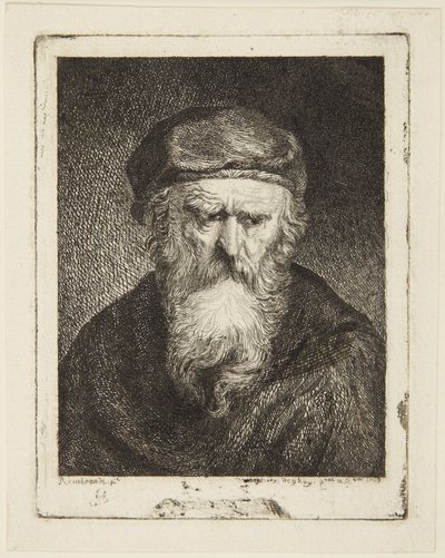 Melancholic Old Man by Rembrandt van Rijn