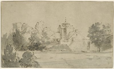 View of Mariakerk in Utrecht from the South by Rembrandt van Rijn