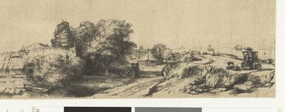 View of the Diemerdijk with a Milkman and Cottages by Rembrandt van Rijn