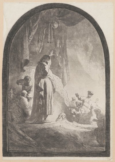 The Raising of Lazarus (large plate) by Rembrandt van Rijn