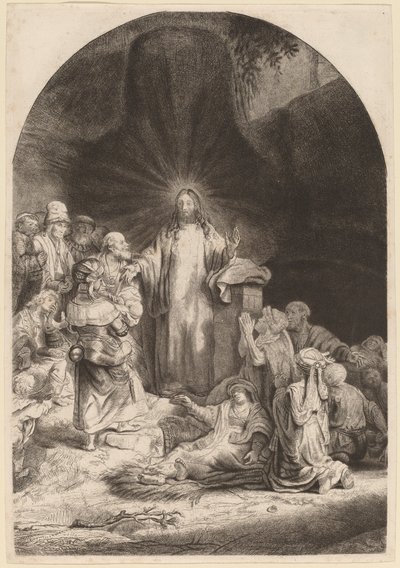 Christ Preaching and Healing (Fragment from the Hundred Guilder Print) by Rembrandt van Rijn and William Baillie