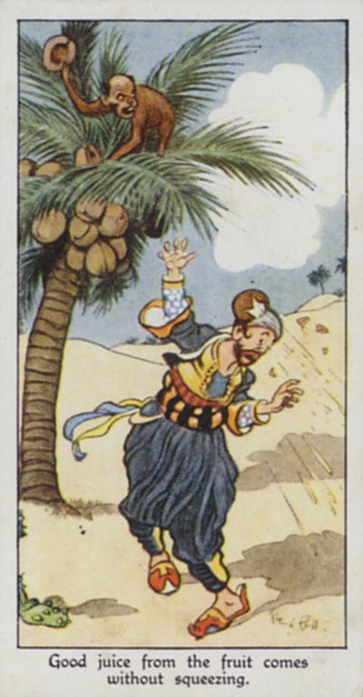 Eastern Proverb: Good juice from the fruit comes without squeezing by René Bull