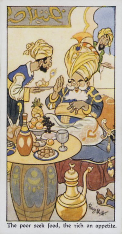 The Poor Seek Food, the Rich an Appetite by René Bull