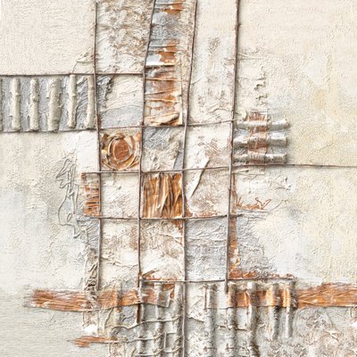 Weathered Grid Abstract by Renate Holzner