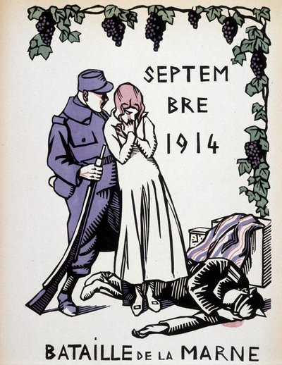 September 1914: Battle of the Marne - drawing by Herman Paul, in 