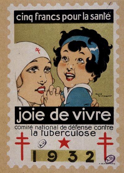 Stamp of the National Defence Committee against Tuberculosis by Rene Vincent