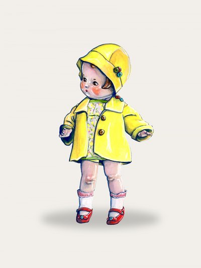 Charming Doll Yellow Outfit by Renee Machan Cottagecore Artist