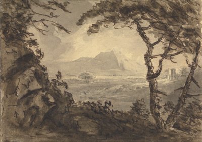 Landscape with Mountain in Center Distance by Rev. William Gilpin