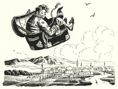 Hans Christian Andersen: The Flying Trunk by Rex (after) Whistler