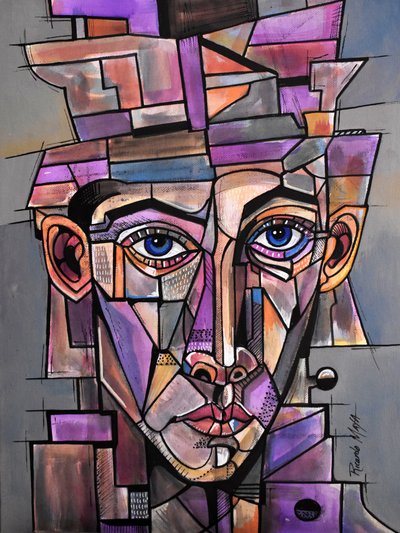 Abstract Geometric Portrait by Ricardo Maya