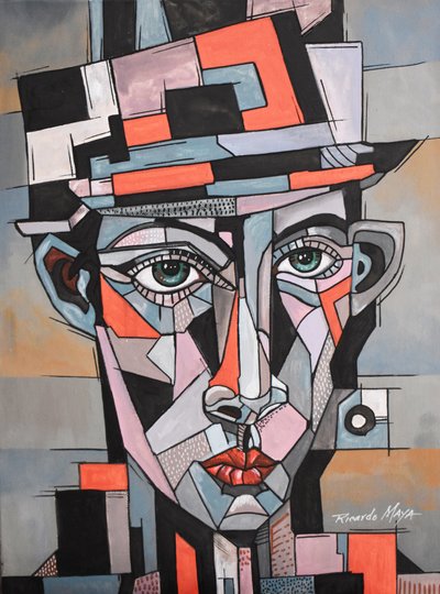 Bold Cubist Man by Ricardo Maya