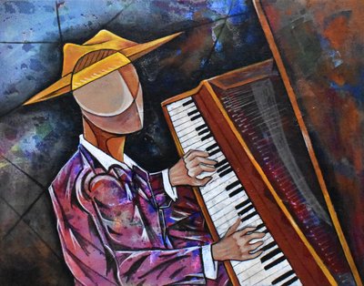 Cubist Piano Man by Ricardo Maya