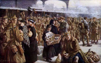 Victoria Station, WW1, Leaving for France by Richard (after) Jack