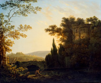 Classical Landscape with a Temple by Richard Corbould