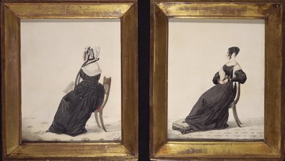 Two Portraits of Widows, 1837 by Richard Dighton
