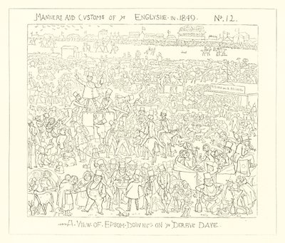 A View of Epsom Downs on Derby Day by Richard Doyle
