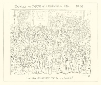 Society enjoying itself at a Soiree (1849) by Richard Doyle