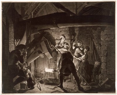 An Iron Forge, after Joseph Wright of Derby by Richard Earlom