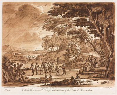 Landscape with Satyrs and Nymphs Dancing by Richard Earlom