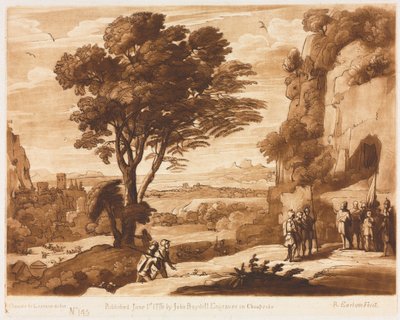 Liber Veritatis: No. 145, A Landscape, with Figures, Simon Brought Before Priam, 1776 by Richard Earlom