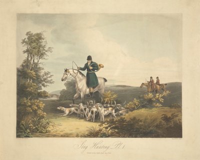 Set of four: (1) Stag Hunting by Richard Gilson Reeve