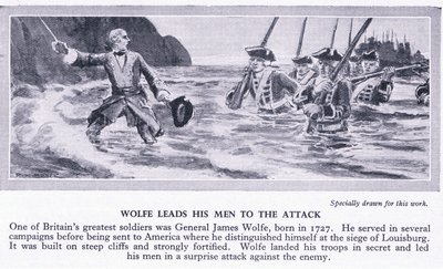 Wolfe leads his men to attack. Canada 1759 AD by Richard Henry Brock