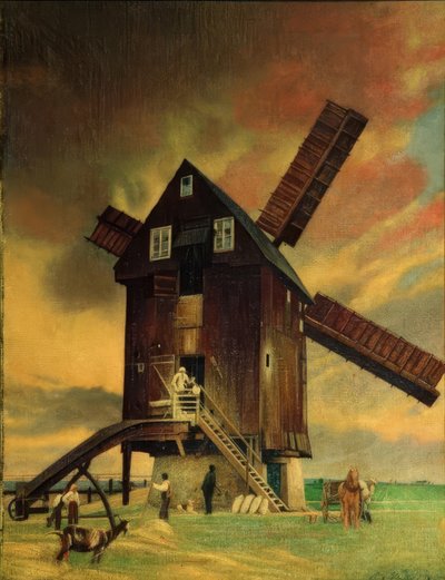 Old Windmill in Roitzsch near Wurzen by Richard Mueller