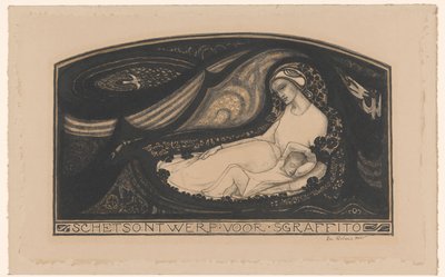 Reclining Woman and Child by Richard Nicolaüs Roland Holst (signed by artist)