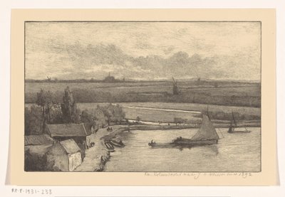 Landscape with Sailing Ships on the Water by Richard Nicolaüs Roland Holst