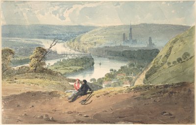 Rouen, View from Bon-Secours by Richard Parkes Bonington