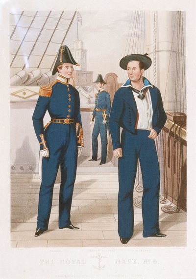 Uniforms of the Royal Navy No 6: Clerk, Second Master and A.B. Seaman by Richard Ubsdell
