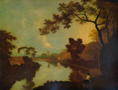 River Scene, with Figure on Bank by Richard Wilson