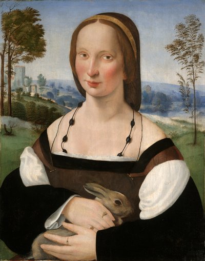 Portrait of a Lady with a Rabbit by Ridolfo Ghirlandaio