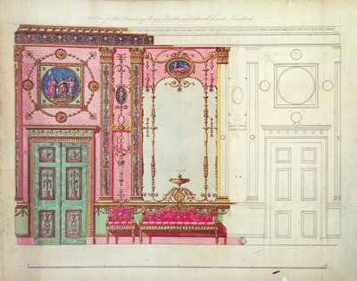 Section of the Drawing Room, Northumberland House, London by Robert Adam