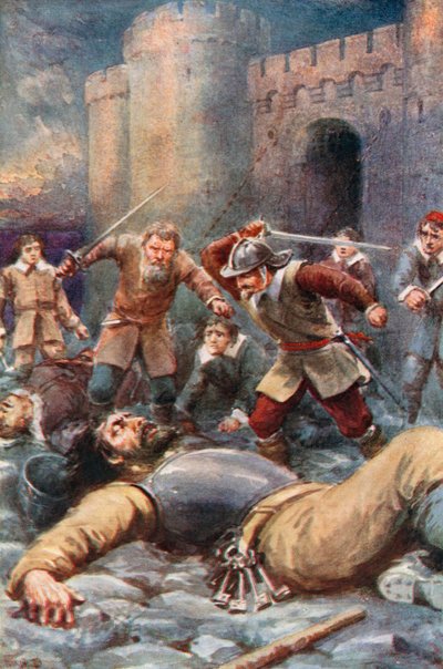 The Pilgrims Destroy Doubting Castle by Robert Ambrose (after) Dudley