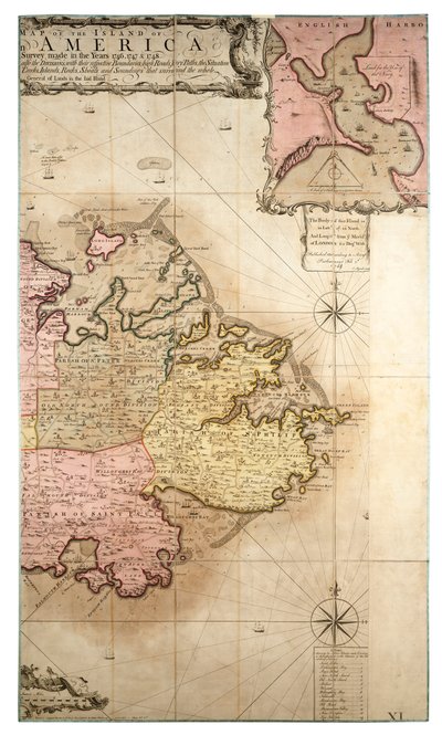 A new and exact map of the island of Antigua in America, according to a survey made in the years 1746-1748, c.1749 by Robert Baker