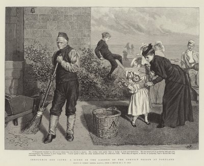 Innocence and Crime, a Scene in the Garden of the Convict Prison at Portland by Robert Barnes