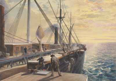 View, Looking Aft, from the Port Paddle Box of the Great Eastern, Showing the Trough, 1865-66 by Robert Charles Dudley