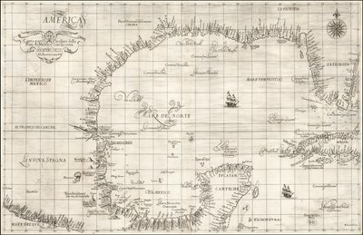 1646 Map of the Gulf of Mexico by Robert Dudley by Robert Dudley