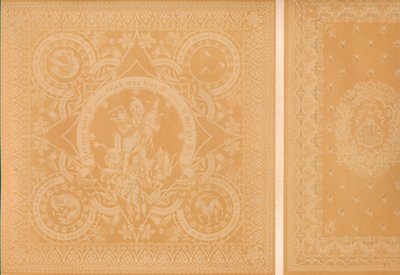 Damask Linen by Mr. C. Faber, Stuttgart and Messrs. Burre Bros. Dumferline by Robert Dudley