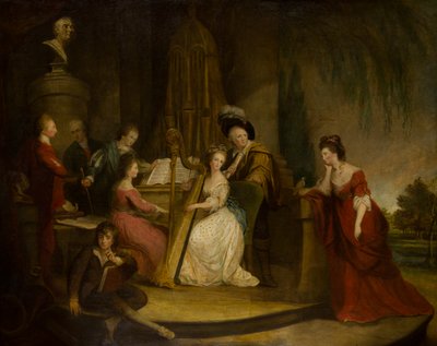 Sir Henry Bridgeman and his Family Making Music below a Bust of Handel by Robert Edge Pine
