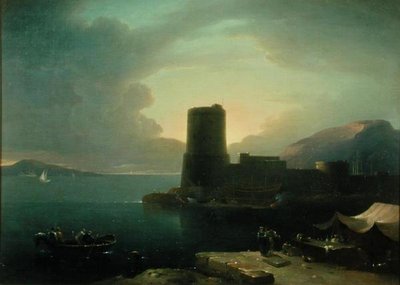 The Promontory of Posilipio, in the Bay of Naples, with Mount Vesuvius in the Background by Robert Freebairn